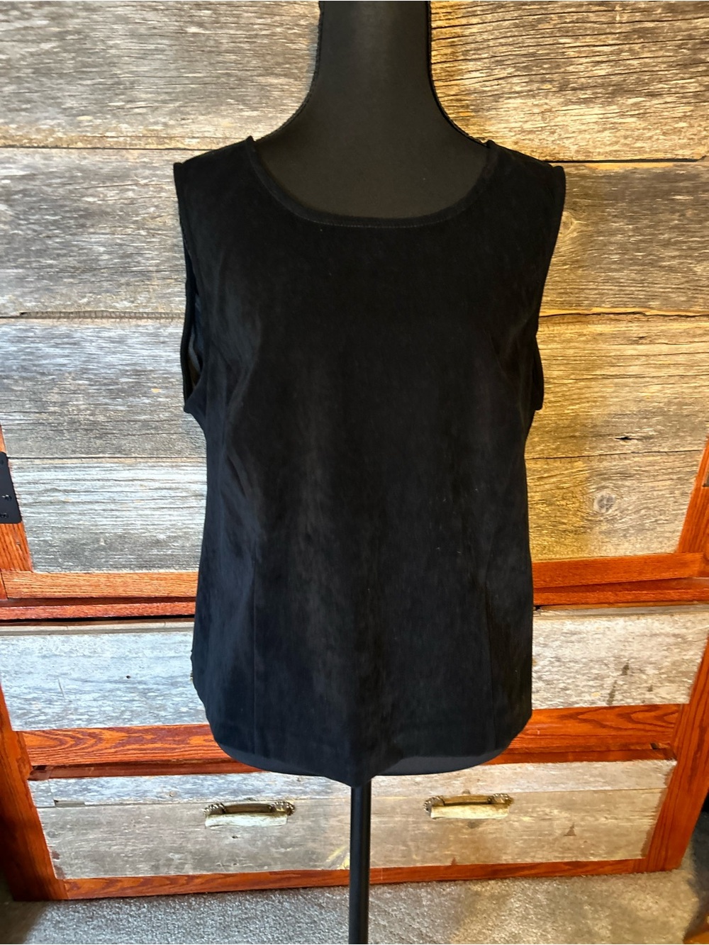Jessica Howard 80's SuedeTop Size 18 Women’s Sleeveless Zipper on the Side